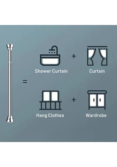 Kaymaz Yay Gerilim Perdahı 12 İle 18 İnç Arası Genişletilebilir Perde Çubuğu Delme Yok, Paslanmaz Banyo Dolabı Asma Direği Pencereler Veya Duş Banyo İçin Beyaz