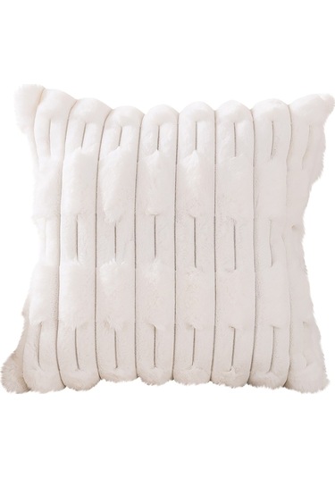 Peluş Yastık Kılıfı Çift Taraflı Üç Boyutlu Yastık Kılıfı Oturma Odası Kanepe Dekoratif Yastık Kılıfı Yumuşak Bel Yastığı 45 45cm Diğer