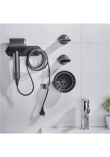 Lebıhmurah Bf1102 Srıwen 2020  Süpersonik Saç Kurutma Makinesi İçin Duvara Monte Tutucu Yapışkanlı Banyo ve Aks. Dğ. 47718721 Siyah