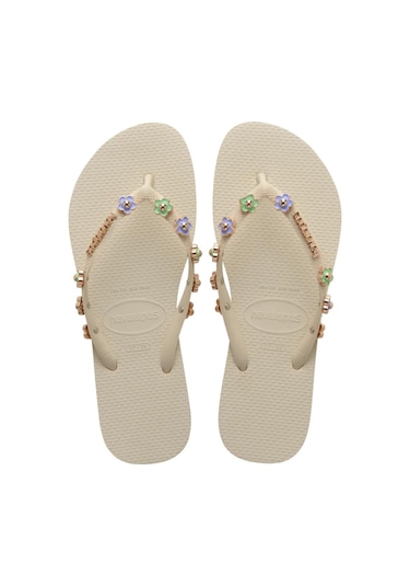 Havaianas Slim Stylish Beige Kadın Gold Terlik Gold Altın