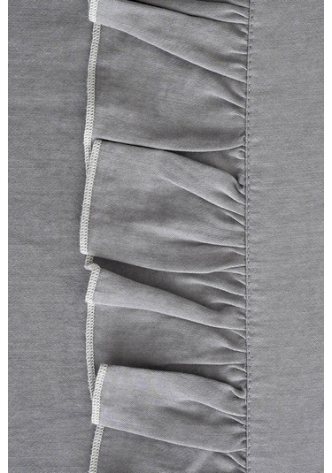 Ecocotton Zaira Gri %100 Organik Pamuk Çift Kişilik Nevresim Takımı Gri
