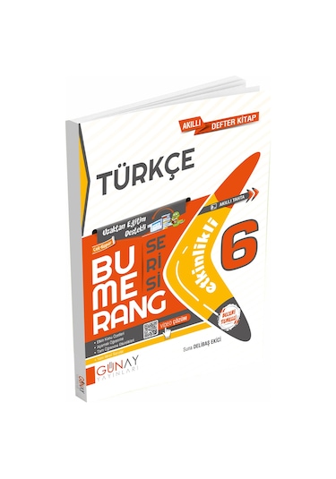 Günay Yayınları 6. Sınıf Bumerang Türkçe Akıllı Defter Kitabı