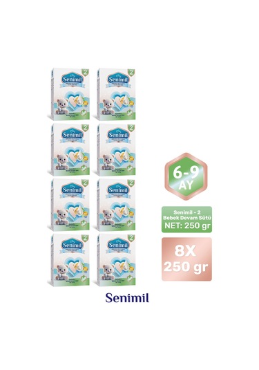 Senımıl 2 Bebek Devam Sütü 250 G 8 Adet