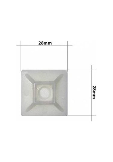 Gwest Yapışkanlı Kroşe 28mm x 28mm - Beyaz - 5 Adet