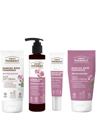 Canlandırıcı Yüz Bakım Seti Şam Gülü & Seramidler 4 Lü
