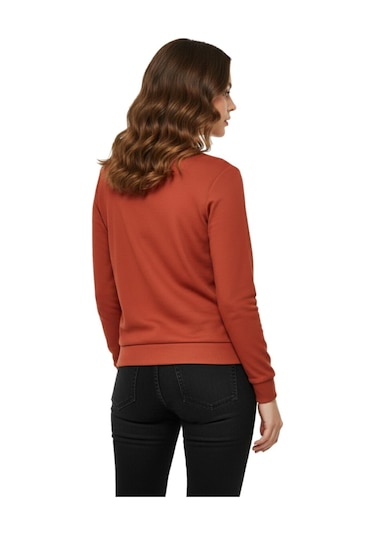 Linsolita Kadın Sıfıryaka Sweatshirt Bgl-st05116 Kiremit