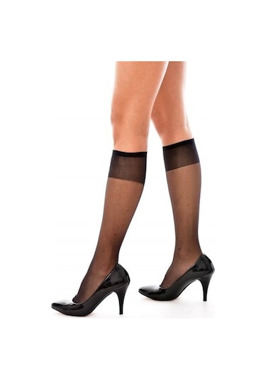 Penti Süper 15 Kadın Soket Çorap Siyah - Siyah
