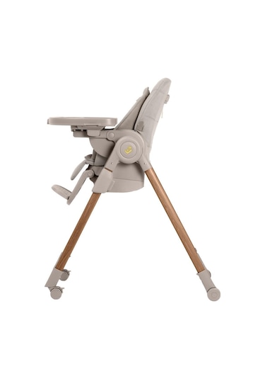 Maxi-Cosi Minla Plus 6'sı Bir Arada Ahşap Görünümlü 4 Tekerlekli Mama Sandalyesi Beige