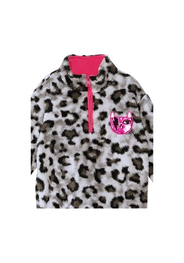 Denokids Mshb&g Leoparlı Kız Çocuk Peluş Sweatshirt Mint