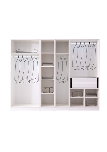 Teksas 6 Kapaklı Gardırop %100 Mdf