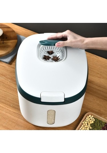 Pazly 9l Gri Pirinç Kutusu Böcek/nem Geçirmez Mühürlü Gıda Kavanozu Ev Pet Depolama Gri