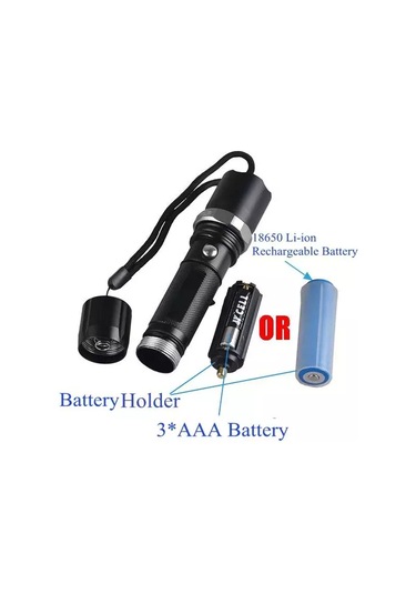 Profesyonel Şarjlı El Feneri Uzun Menzilli Şarjlı Zoomlu Süper Gü Çok Renkli