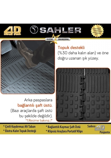 Tesla Model Y 2020+ Sahler 4,5d Havuzlu Paspas