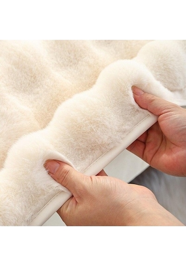 Novahub Beyaz Kalın Tavşan Peluş Kanepe 45x45cm, Yastıksız, Jms Mağaza Exclusive/ Diğer