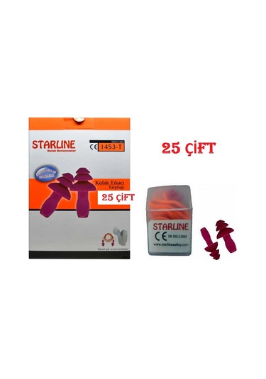 1453 T Tekstil Tipi Antialerjik Yıkanabilir Kulak Tıkacı X 25 Çif