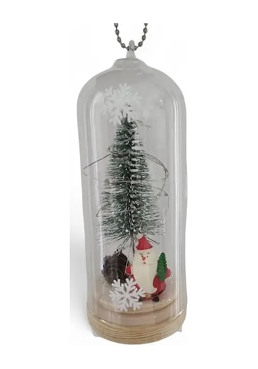 Hedea Yılbaşı Işıklı Noel Baba Fanus Çok Renkli