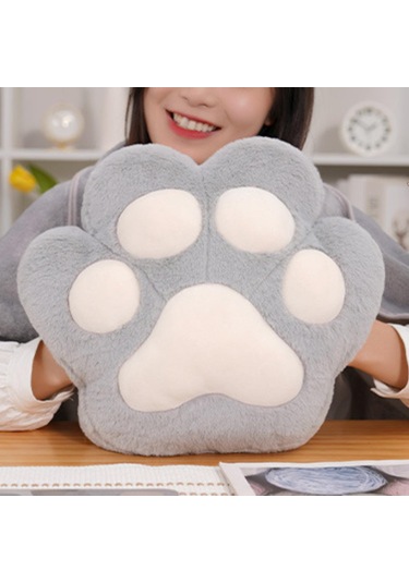 Suntek Kedi Pençesi Yastık Battaniye Sevimli  Gri Mavi