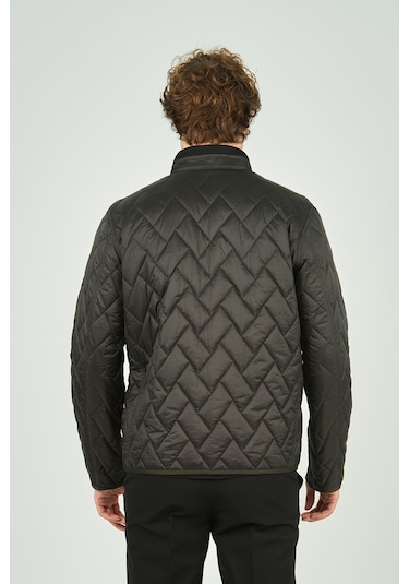 Allegro Erkek Dik Yaka Fermuarlı Cep Detaylı Kapitone Mont 4355 Haki Haki