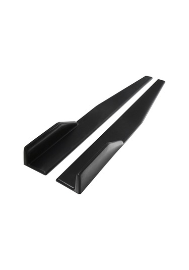 2 Adet Yan Etek Rocker Ayırıcılar Difüzör Kanatçık Kanatlar Tampon Araba Gövde Şekillendirme Seti Siyah