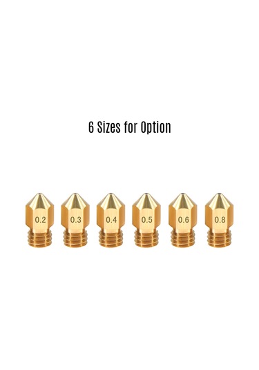 Suofeng 3d Yazıcı Uçucu Mk8, Bakır Malzeme, 0.2mm Çıkış Çapı, 1.75mm Filament Uyumlu, Cr-10 Ve Ender-3 Serisi İçin, Tekli Paket, Altın Renk