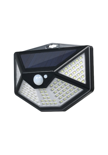Xindoker Dış Mekan Güneş Enerjili Duvar Lambası 112 Led 6500k Beyaz Işık 3 Mod Pır Sensörlü Ip65 Su Geçirmez
