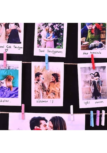 Kişiye Özel Ahşap Karatahtalı Duvar Fotoğraf Çerçevesi