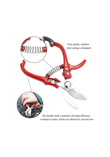 Teltree Bahçe Bakımı İçin Elden Kullanan Eğik Ağızlı Budama Makası - Çelik Malzeme, Yüksek Hassasiyetli Bahçe Aletleri