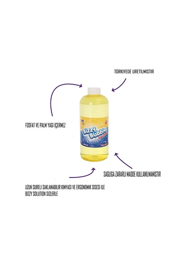 Köpük Tabancası Likiti - Baloncuk Tabancası - Köpüklü Silah - Baloncuk Oyunu - Yedek Baloncuk Sarı