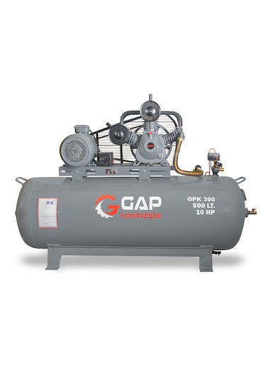 Gap Kompresör Gpk 390 Hava Kompresörü Pistonlu 500 Lt 3 Kafa 12 Bar 10 Hp