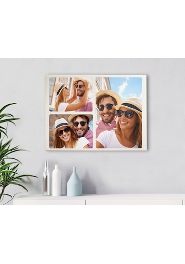 Kişiye Özel 3 Fotoğraflı Kolaj Kanvas Tablo 30X50Cm-2
