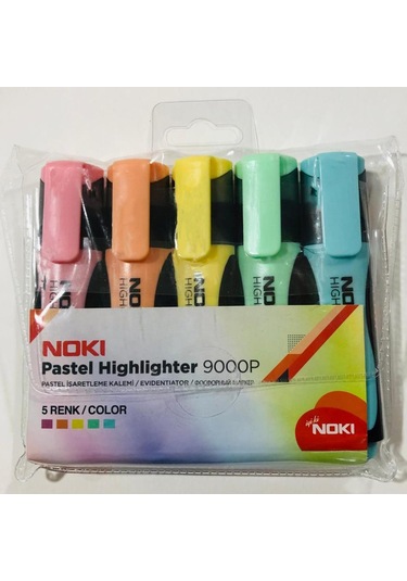 Noki Pastel Fosforlu Kalem 5'li Pvc 9000P5Pvc