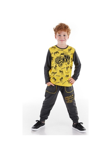 Denokids Mushi Explore Africa Erkek Çocuk Jogger Takım Çok Renkli