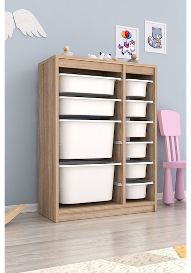 Cosmo Xs Çok Amaçlı 10 Sepetli Mutfak Banyo Kiler Dolabı Beyaz