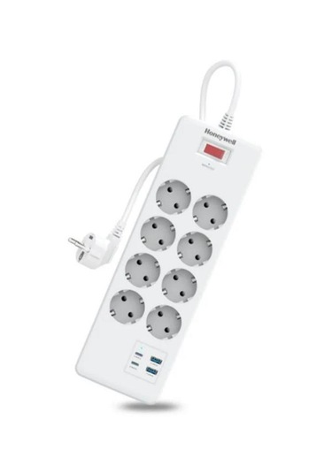 Honeywell Akım Korumalı Priz 8li 2xtype-c 2xusb-a Hc000052