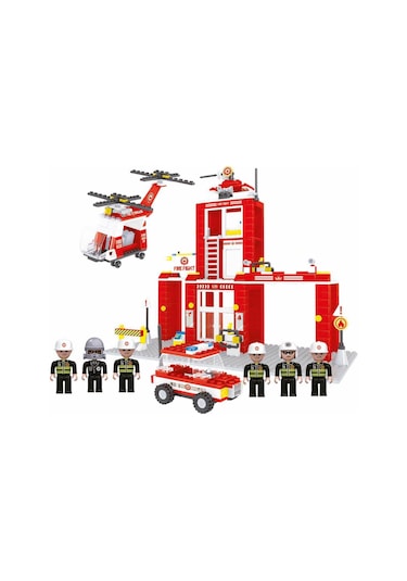 Blx Fire Rescue İtfaiye İstasyonu Oyun Seti Kırmızı B9914618024n1