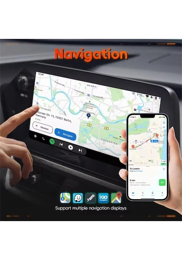 Yeni Nesil Usb 4in1 Kablosuz Carplay & Android Auto Smart Box 10"