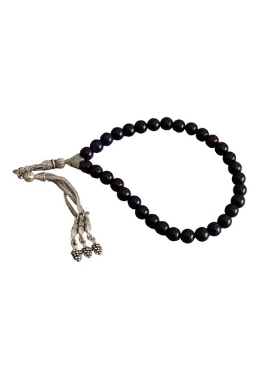 Doğal Mor Akik Taşı Tesbih El Yapımı, 33 Taneli, Özel Kutulu, Ş