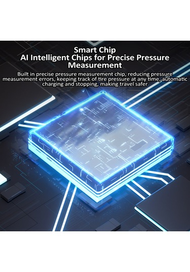 Aubyhe Araç Lastik Pompa, Akıllı Dijital Ekranlı, Otomatik Durma, Led Işık, 4000mah Pil, 3 Fişli, El Tutan, Taşınabilir Siyah