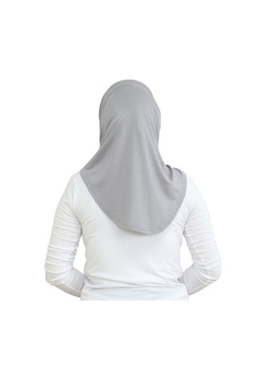 Spor Başörtüsü Kadın Hazır Giyim Türban Viskon Eşarp Şal - Gri Gri