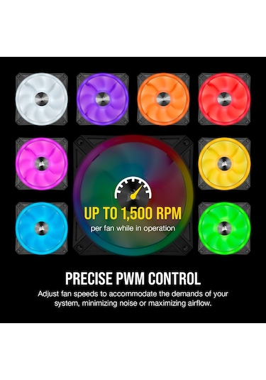 Corsaır Co-9050097-Ww Icue Ql120 Rgb 120 Mm Dort Rgb Renk Dongulu