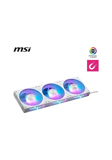 Msı Mpg Ez120 Argb-w Kasa Fanı+kontrol Ünitesi Beyaz 3-lü Paket