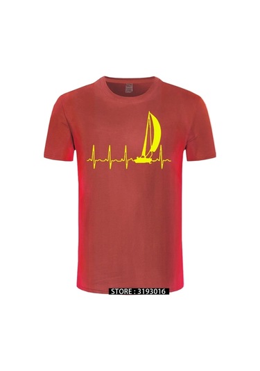 Cınessd Yelken Kalp Atışı Grafikli Yazlık %100 Pamuk Erkek Tshirtgreen Green