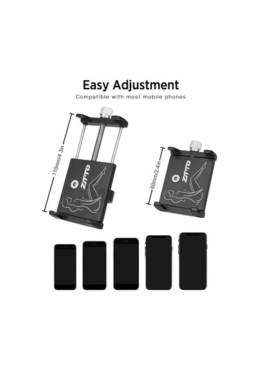 Qingmipy Alüminyum Bisiklet Telefon Tutucu - 60-110mm Uyumlu, Dağ Bisikleti, Elektrikli Scooter, Motosiklet İçin Dayanıklı Montaj