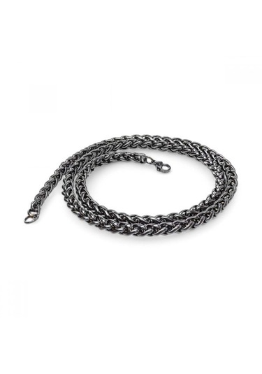 Erkek Sarmaşık Model Çelik Zincir Kolye 9185 Siyah
