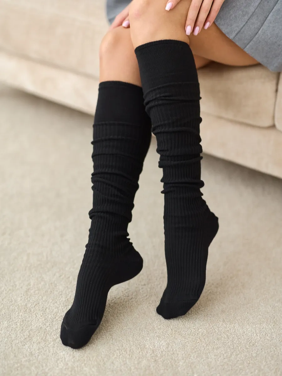 John Jeniford Yüksek Siyah Çizgili Golf Çorapları 300496932 Siyah