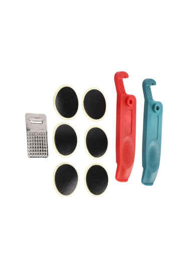 Geeroyoo Bisiklet Tamir Seti, Lastik Tamir Aleti, Kauçuk Patçalar, Çekiç Ve File İle Gluonsuz, Dağ Bisikletleri İçin, Dayanıklı Malzeme, Taşınabilir Yeşil Yeşil