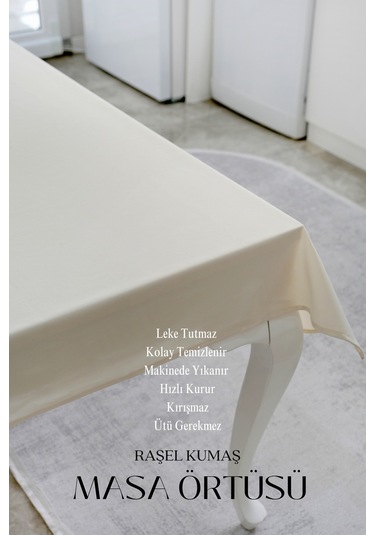 Smooth Masa Örtüsü Sofra Bezi Krem