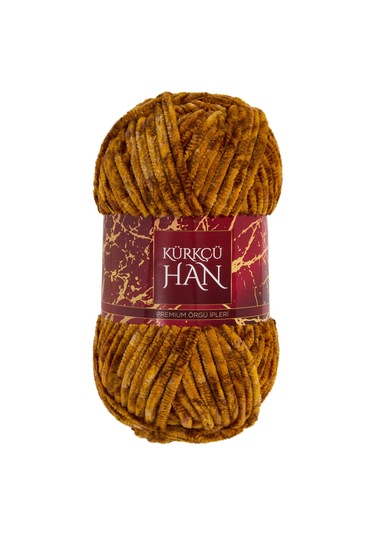 Kürkçü Han Kadife 100gr 95mt Örgü İpi Kahve-hardal Mix