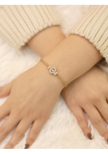 14 Ayar Altın Viyana Zincir Oval Baget Bileklik Altın