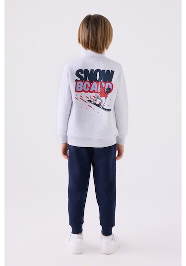 Rolypoly Erkek Çocuk Eşofman Takımı Rp3438 Kar Melanj Kar Melanj